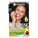 ASDA Garnier Nutrisse Ultra Crème Dye Vegan 1 Black Hair Dye- Buy online at McGrocer
