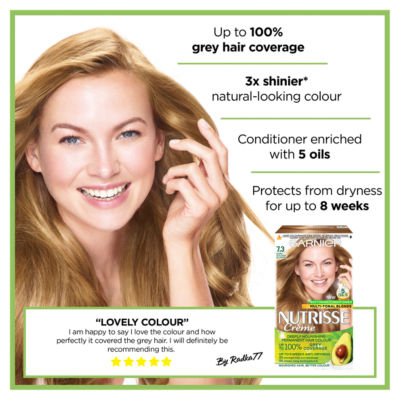 Garnier hair dye 7.3 Dark Golden Blonde, UK version