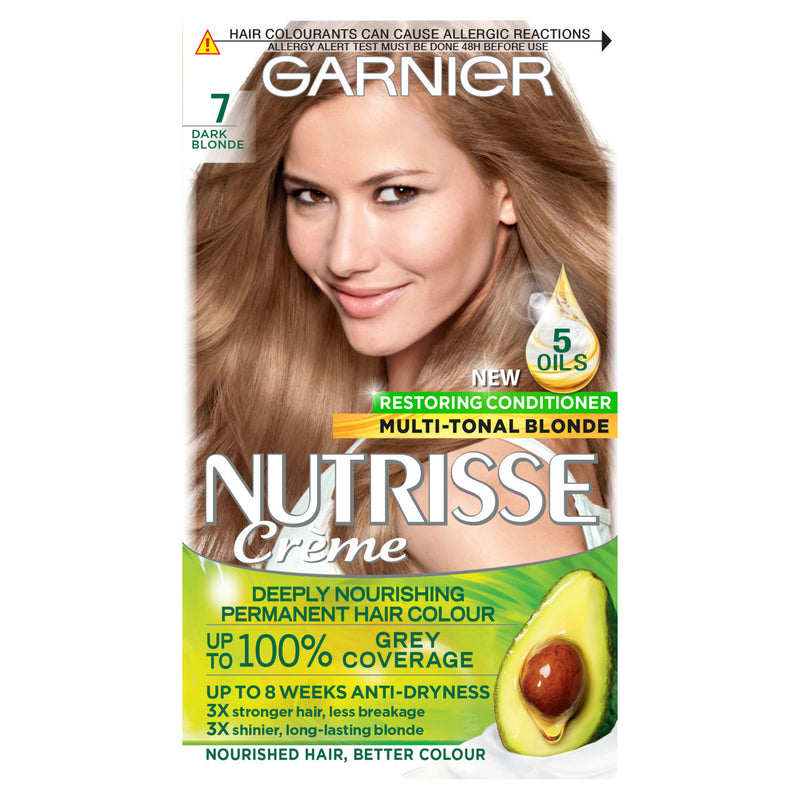 Garnier Nutrisse hair dye dark blonde shade 7, UK version