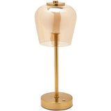 Hestia bronze touch table lamp with glass shade (British brand)