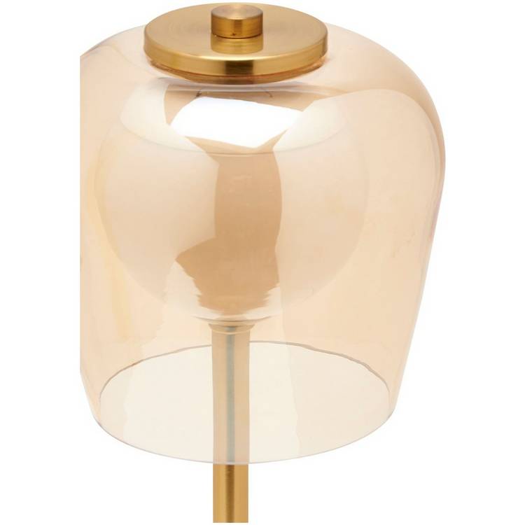Hestia bronze touch table lamp with glass shade (British brand)