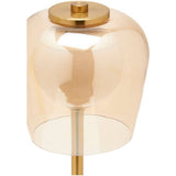 Hestia bronze touch table lamp with glass shade (British brand)