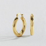 Argos Revere 9ct Yellow Gold Chunky Hoop Earrings- Buy online at McGrocer