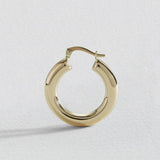 Revere 9ct gold chunky hoop earrings 30mm, UK version