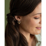 Revere 9ct gold chunky hoop earrings 30mm, UK version