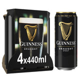 Guinness Draught stout beer 4x440ml cans (British brand)