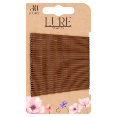 Lure Beauty 30 large brown hair grips, UK version
