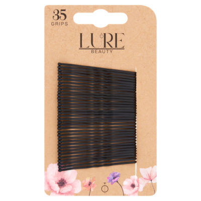 Lure Beauty 35 medium black hair grips, UK version