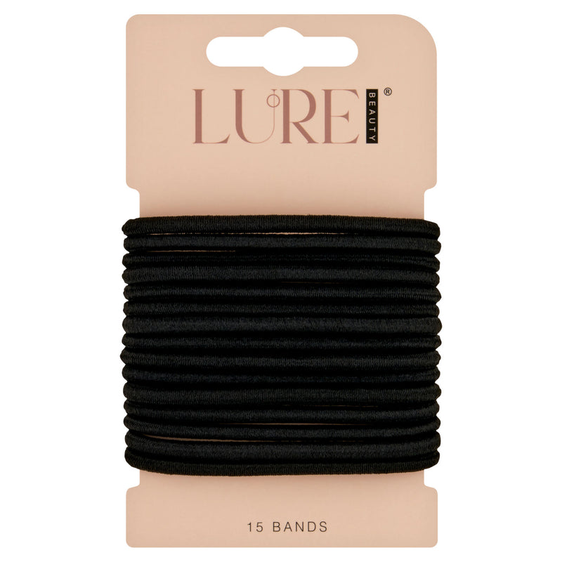 Lure Beauty 15 wide snagfree hair bands black, UK version