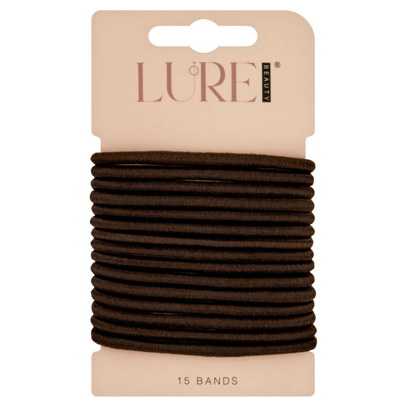Lure Beauty 15 wide snagfree hair bands brown, UK version