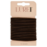 Lure Beauty 15 wide snagfree hair bands brown, UK version