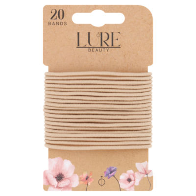Lure Beauty 20 thin snagfree blonde hair bands, UK version