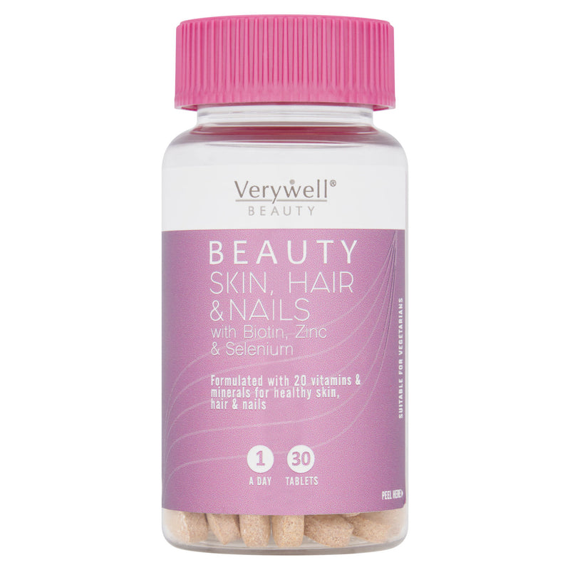 Verywell beauty skin hair nails supplement 30 tablets (British brand)