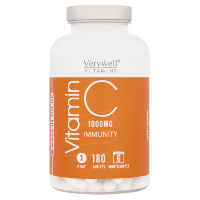 Verywell Vitamin C 1000mg immunity supplement 180 tablets (British brand)