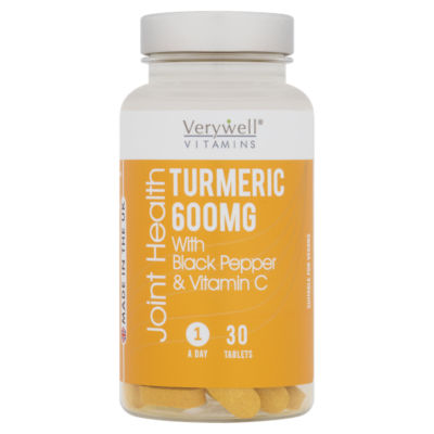 Verywell Turmeric Joint Health 600mg Supplement 30 Tablets (British brand)