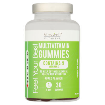 Verywell multivitamin gummies apple flavour 30 gummies (British brand)