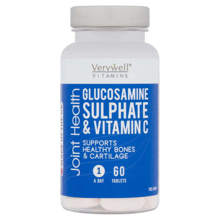 Verywell Vitamins Joint Health Glucosamine Sulphate & Vitamin C 60 Tablets GOODS ASDA