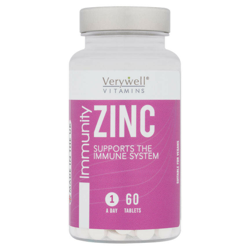Verywell Vitamins Immunity Zinc 60 Tablets GOODS ASDA