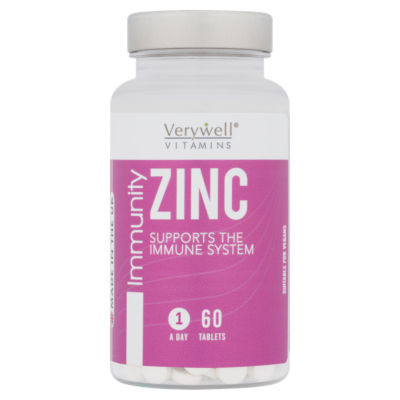 Verywell Immunity Zinc supplement 60 tablets (British brand)