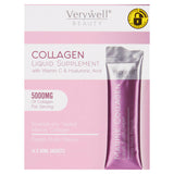 Verywell collagen liquid supplement with vitamin C and hyaluronic acid forest fruits 14 x 30ml sachets (British brand)