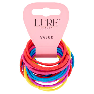 Lure Beauty assorted hair elastics 24 count - British product
