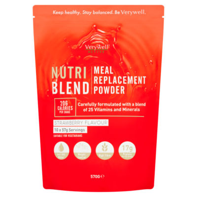 Verywell strawberry meal replacement powder 570g (British brand)