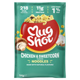 Mug Shot chicken & sweetcorn noodles 54g, imported from the UK