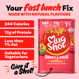 Mug Shot Tangy Sweet & Sour Noodles 67g, imported from the UK