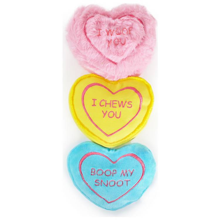 Rosewood Love Heart dog toy gift set, 30cm tall, UK version
