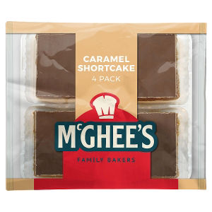 McGhee's caramel shortcake 4 pack, imported from the UK