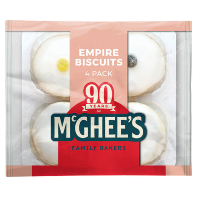 McGhee's 4 Empire Biscuits box, imported from the UK