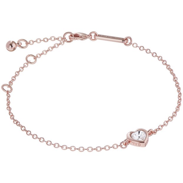 Ted Baker crystal heart adjustable bracelet, imported from the UK