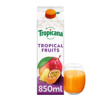 Tropicana tropical fruit juice 850ml (British brand)