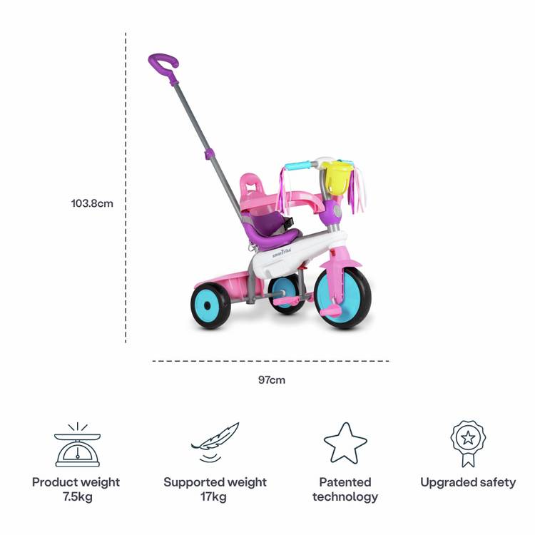 SmarTrike Breeze Unicorn toddler trike 3-in-1, UK version