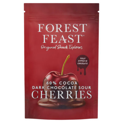 Forest Feast Dark Chocolate Sour Cherries 120g - British product