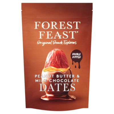 Forest Feast peanut butter milk chocolate dates 140g, UK version