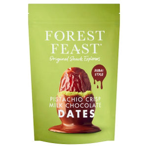 Forest Feast chocolate dates Dubai Style Pistachio Crisp 120g, imported from the UK
