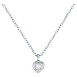 Argos Ted Baker Silver Colour Crystal Heart Pendant Necklace 35cm- Buy online at McGrocer