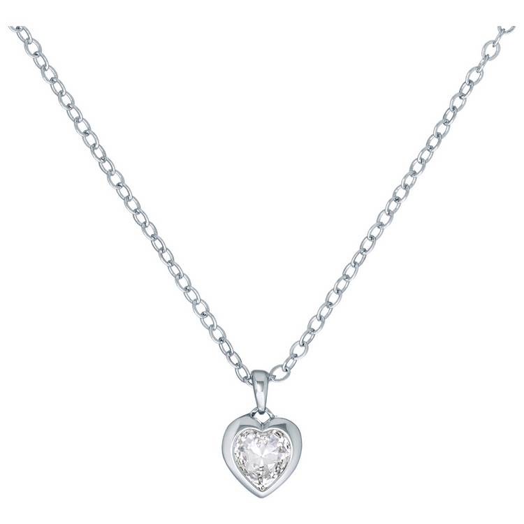 Ted Baker silver heart pendant necklace with crystal, imported from the UK