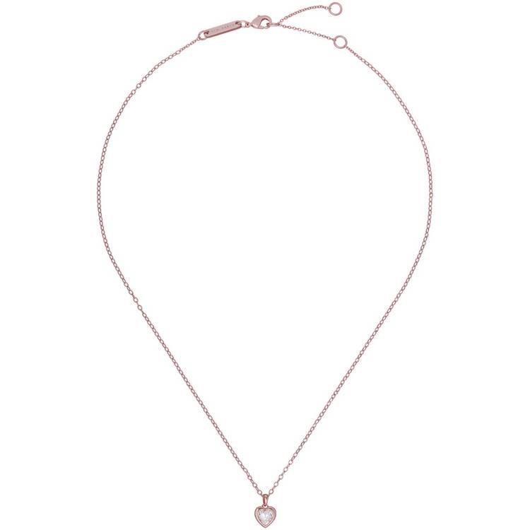 Ted Baker pendant necklace rose gold heart crystal 35cm - British product