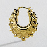 Revere 9ct gold bonded sterling silver creole earrings - British product