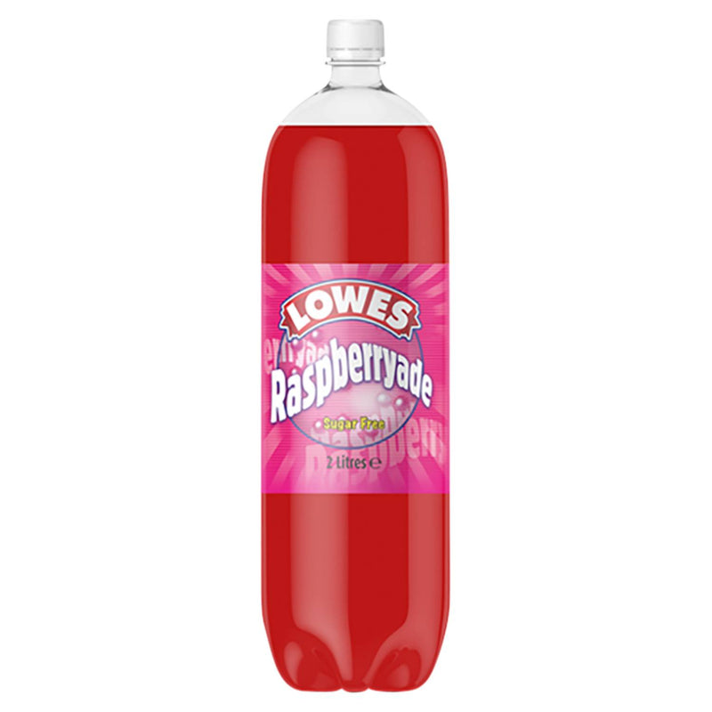 Lowes raspberryade soft drink 2 litre, imported from the UK