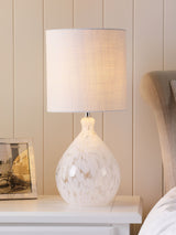 Next Laura Ashley White Confetti Glass Table Lamp- Buy online at McGrocer