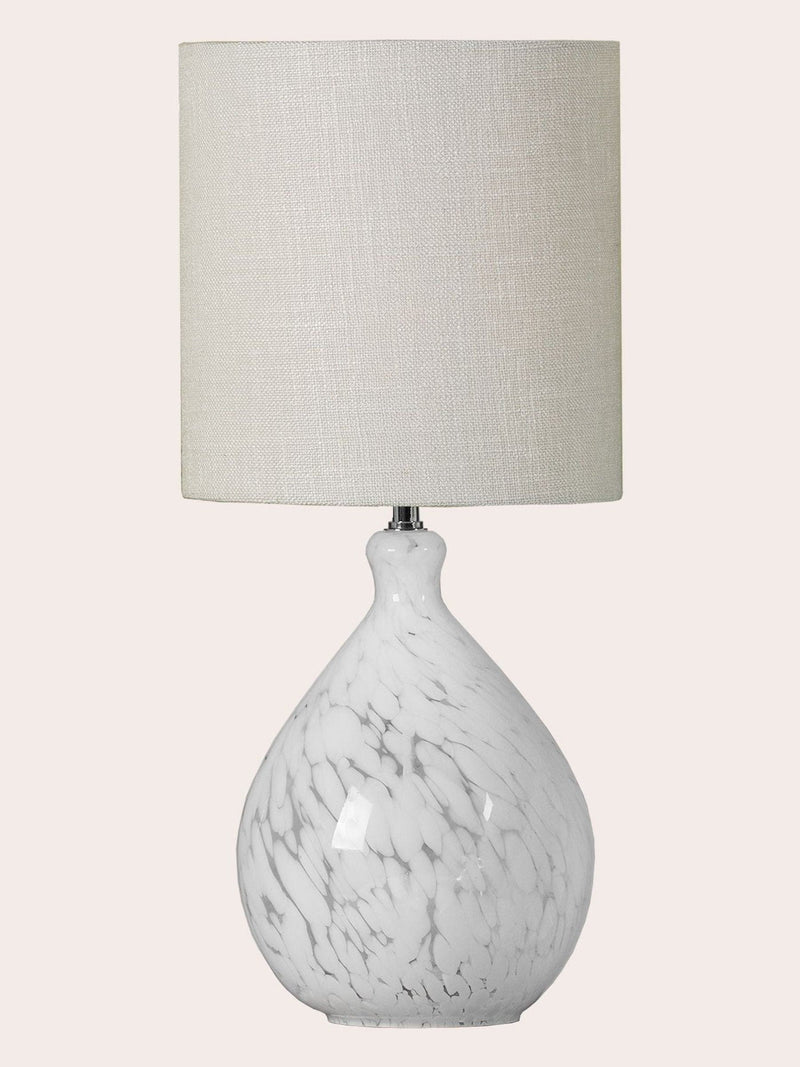 Laura Ashley White Confetti Glass Table Lamp 46cm, UK version