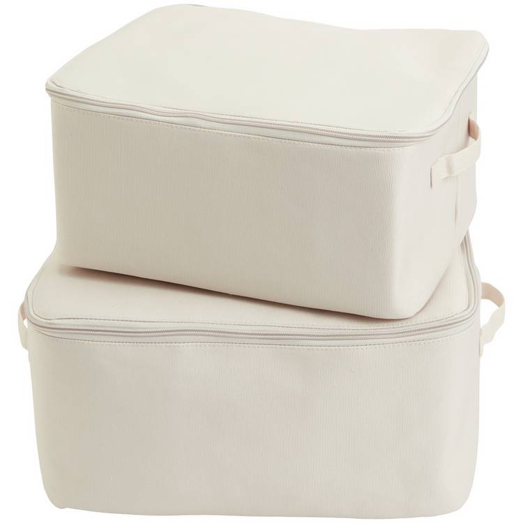 Argos Home pack of 2 natural storage bags 45L - British product