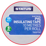 Status 5 Electrical PVC Insulating Tape 10 Metres (British brand)