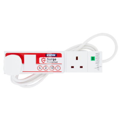 Status surge protection 4 socket extension lead 2 metre (British brand)