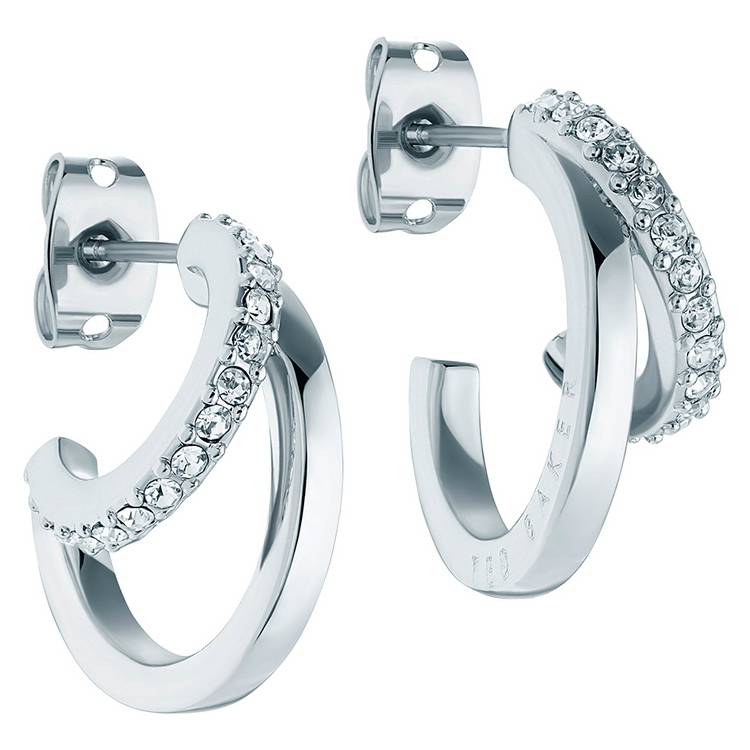 Ted Baker double hoop earrings with crystals, imported from the UK