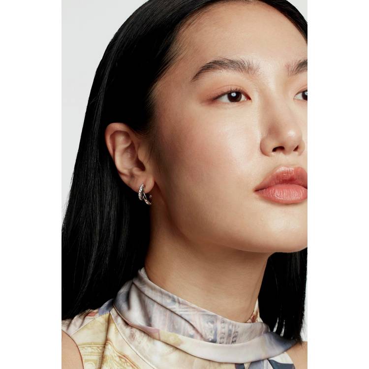 Ted Baker double hoop earrings with crystals, imported from the UK