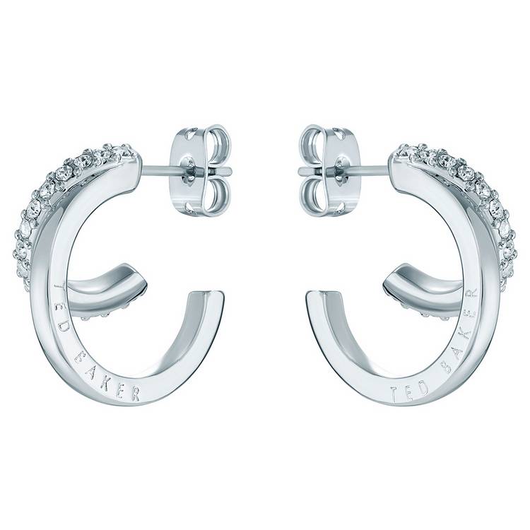 Ted Baker double hoop earrings with crystals, imported from the UK